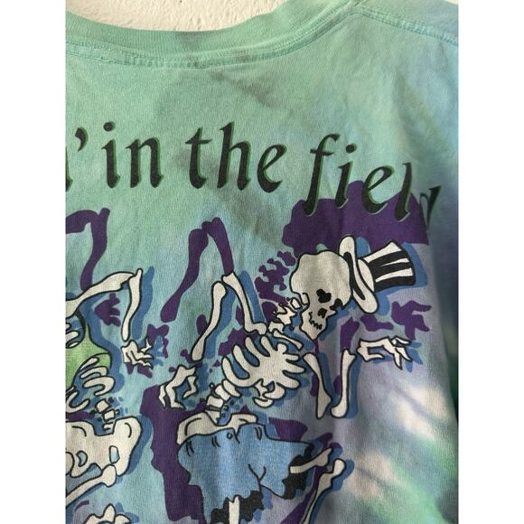 Vintage Grateful Dead T-Shirt 1990 Velodrome Tie Dye Sz L Liquid Blue USA Made - Picture 10 of 14